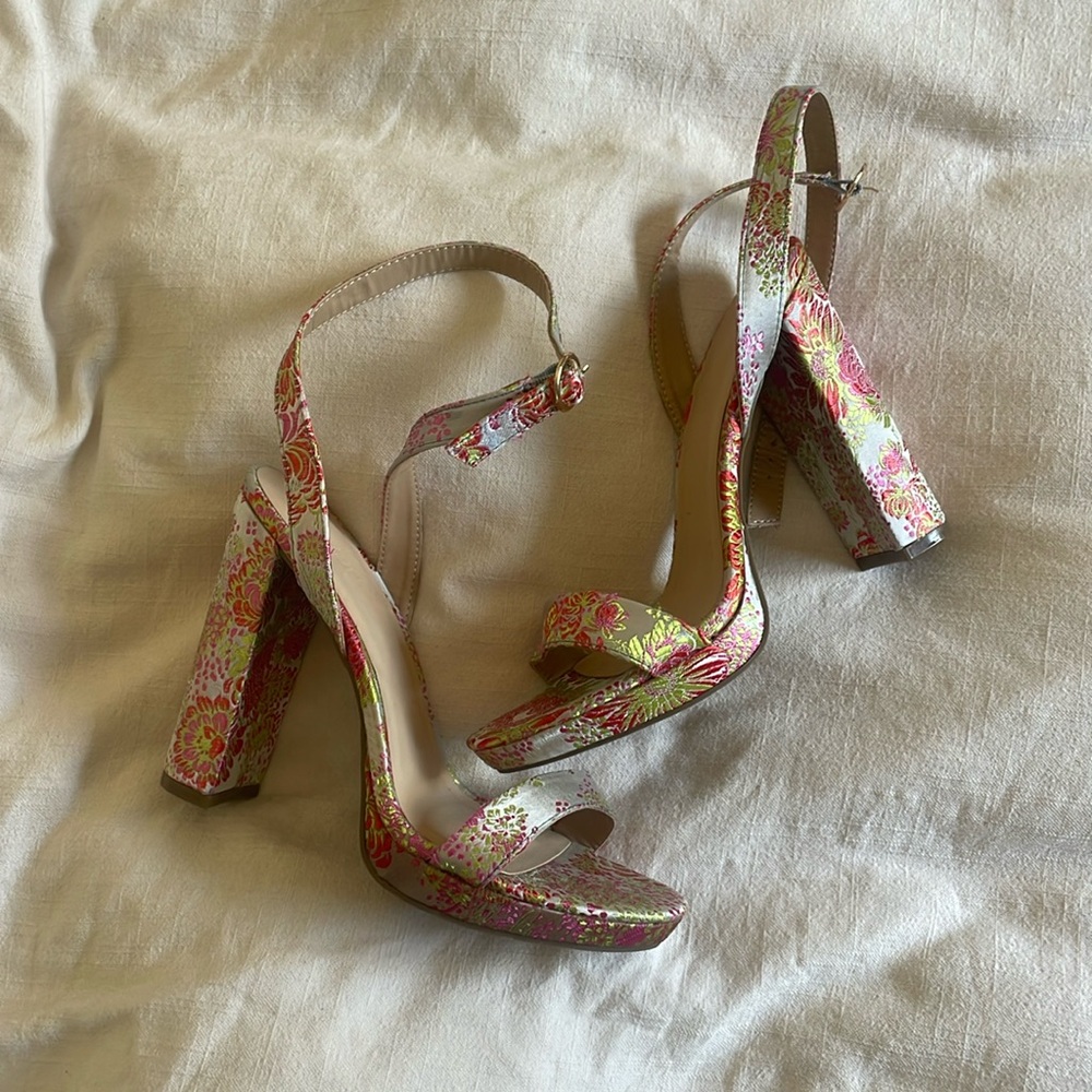 Funky floral heels